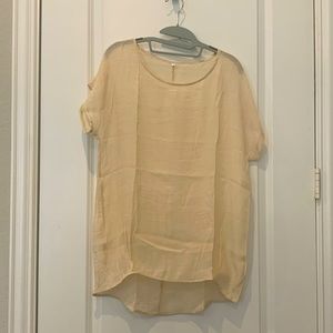 NWOT, light tan, women’s shirt, size L
